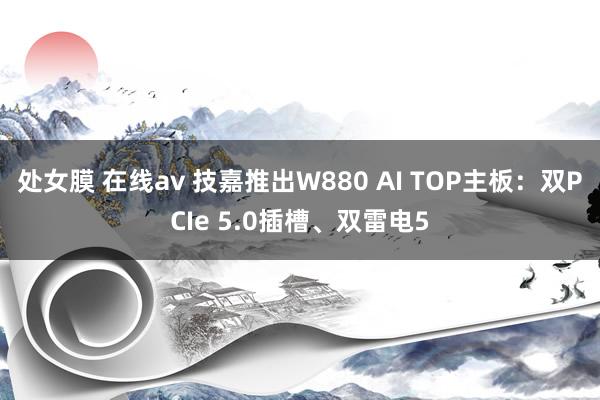处女膜 在线av 技嘉推出W880 AI TOP主板：双PCIe 5.0插槽、双雷电5