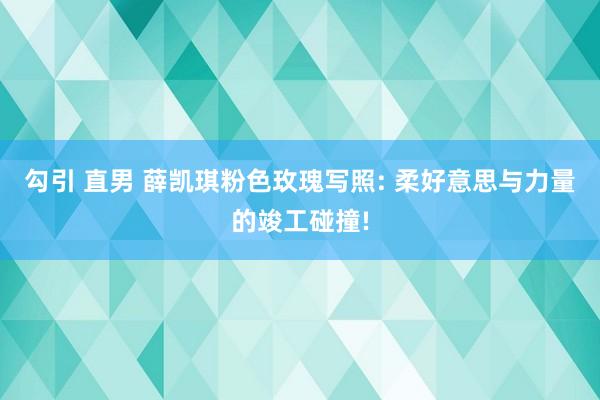 勾引 直男 薛凯琪粉色玫瑰写照: 柔好意思与力量的竣工碰撞!