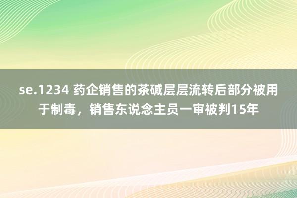 se.1234 药企销售的茶碱层层流转后部分被用于制毒，销售东说念主员一审被判15年
