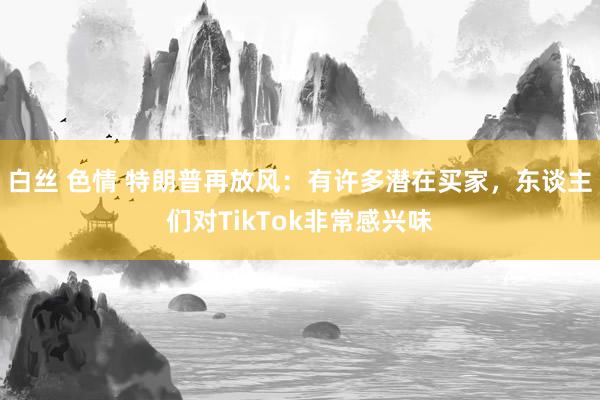 白丝 色情 特朗普再放风：有许多潜在买家，东谈主们对TikTok非常感兴味